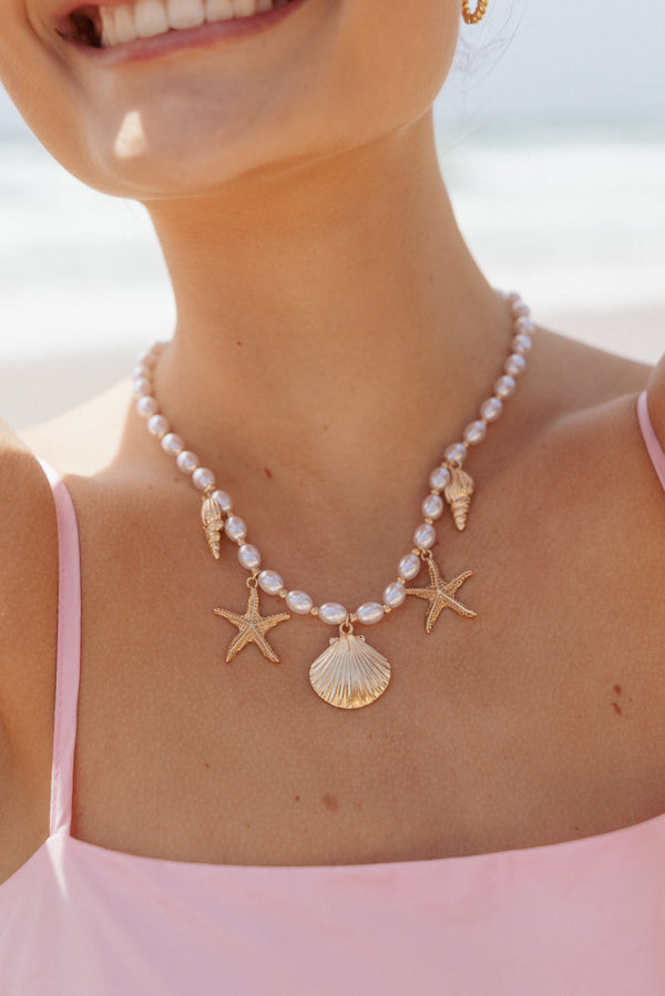 ACCESSORIES Costa Necklace - Pearl