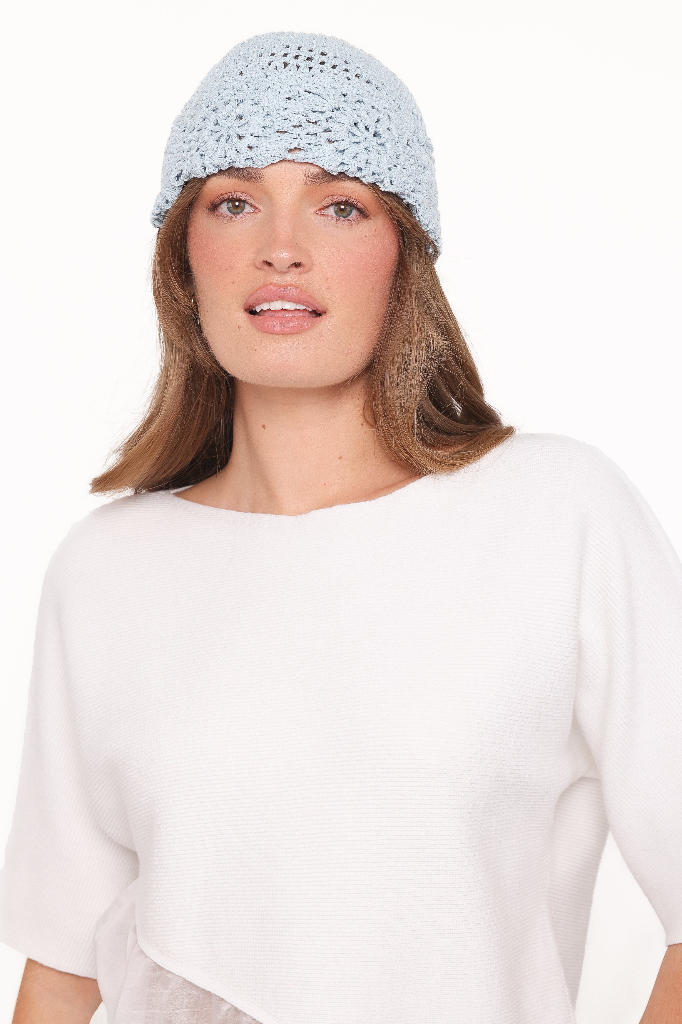 ACCESSORIES Crochet Beanie - Dusty Blue