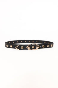 ACCESSORIES Dallas Studded Belt - Black