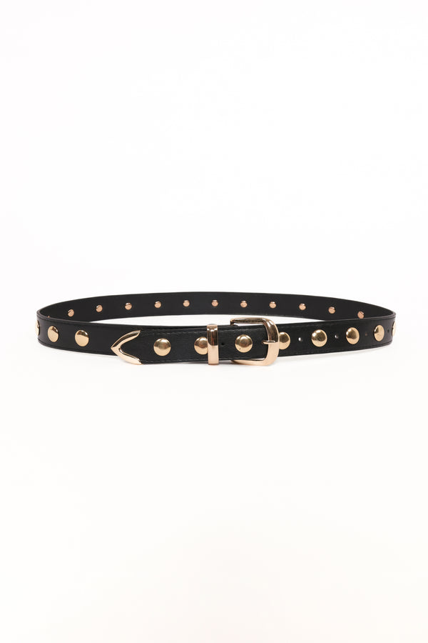 ACCESSORIES Dallas Studded Belt - Black