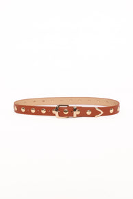ACCESSORIES Dallas Studded Belt - Tan