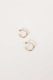 ACCESSORIES @Damie Hoop Earrings - Gold