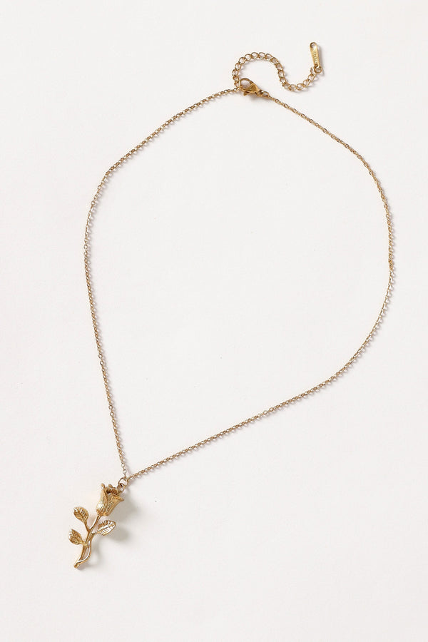 ACCESSORIES Damira Flower Necklace - Gold