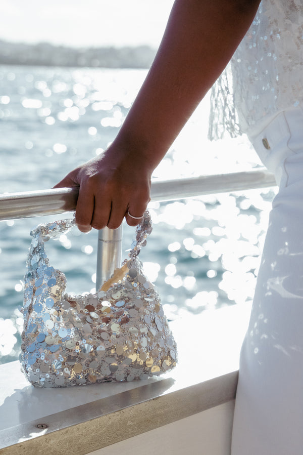 ACCESSORIES Delta Sequin Bag - Silver