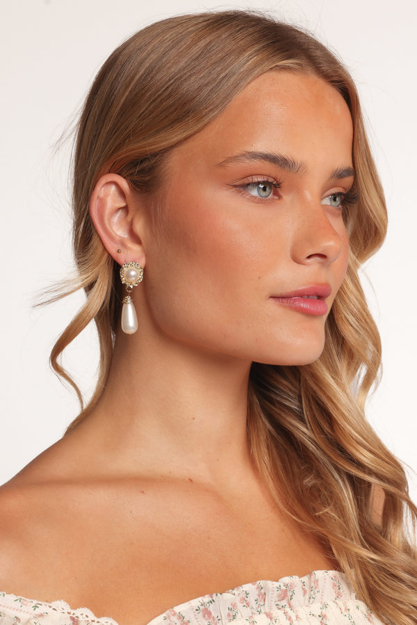 ACCESSORIES Estelle Earrings - Gold/Pearl