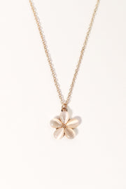ACCESSORIES @Everlee Floral Necklace - Gold
