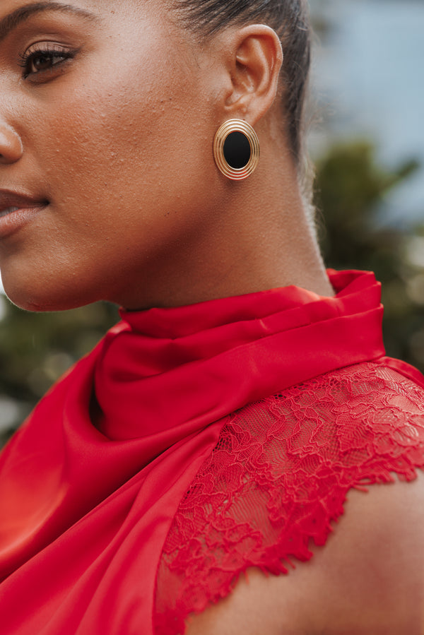 ACCESSORIES Francine Earrings - Black/Gold