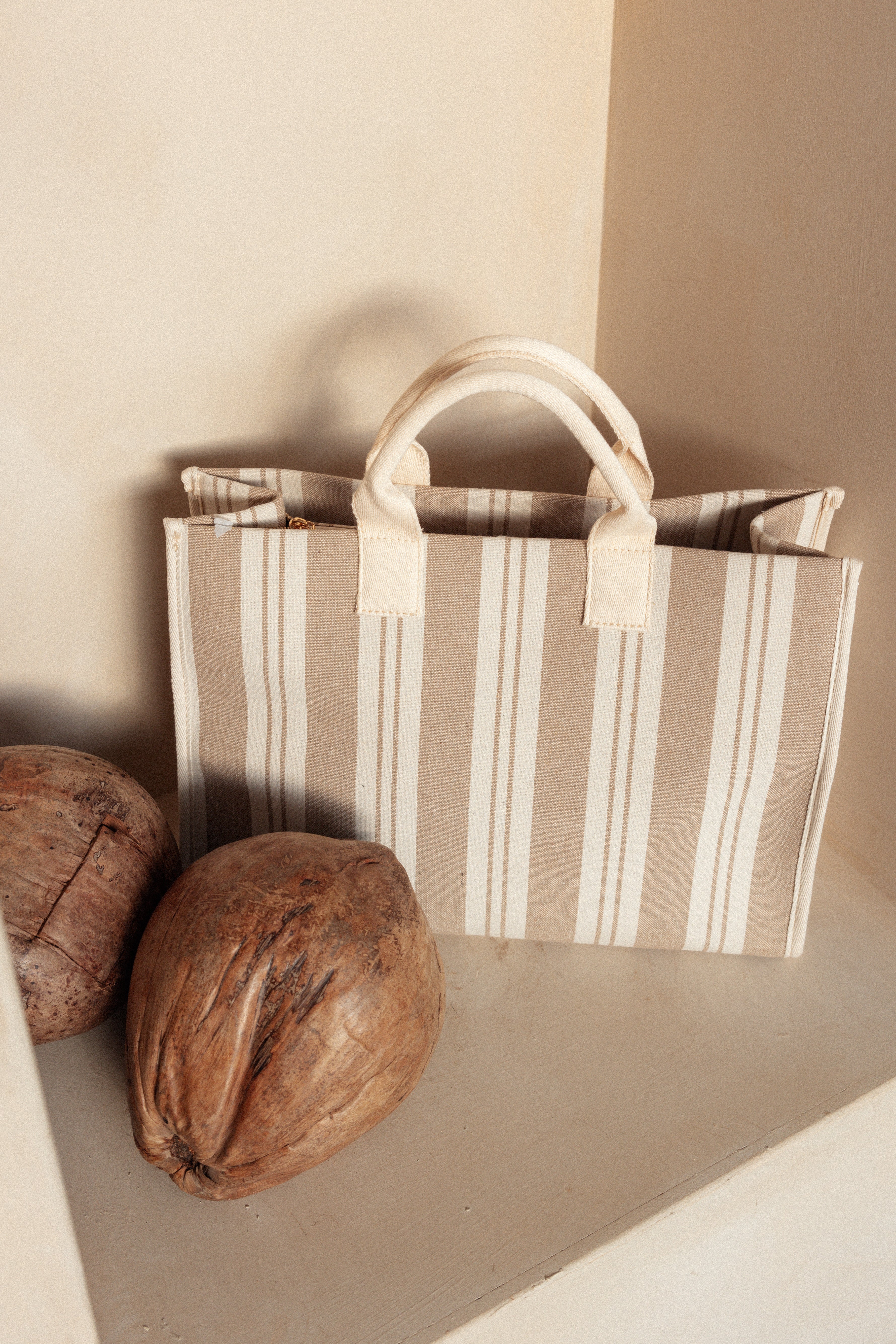 ACCESSORIES Georgiana Tote Bag - Tan/White