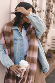 ACCESSORIES Ginnie Scarf - Pink Check