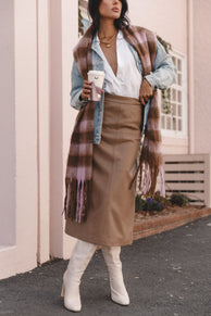 ACCESSORIES Ginnie Scarf - Pink Check