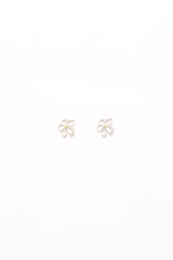 ACCESSORIES Gisella Flower Earrings - White