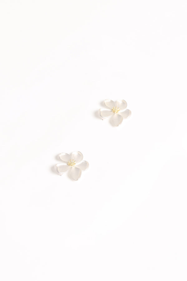 ACCESSORIES Gisella Flower Earrings - White