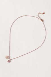 ACCESSORIES @Hana Floral Necklace - Gold