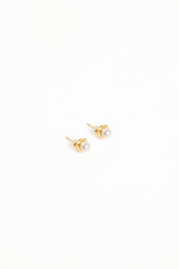ACCESSORIES Helene Stud Earrings - Gold/Pearl
