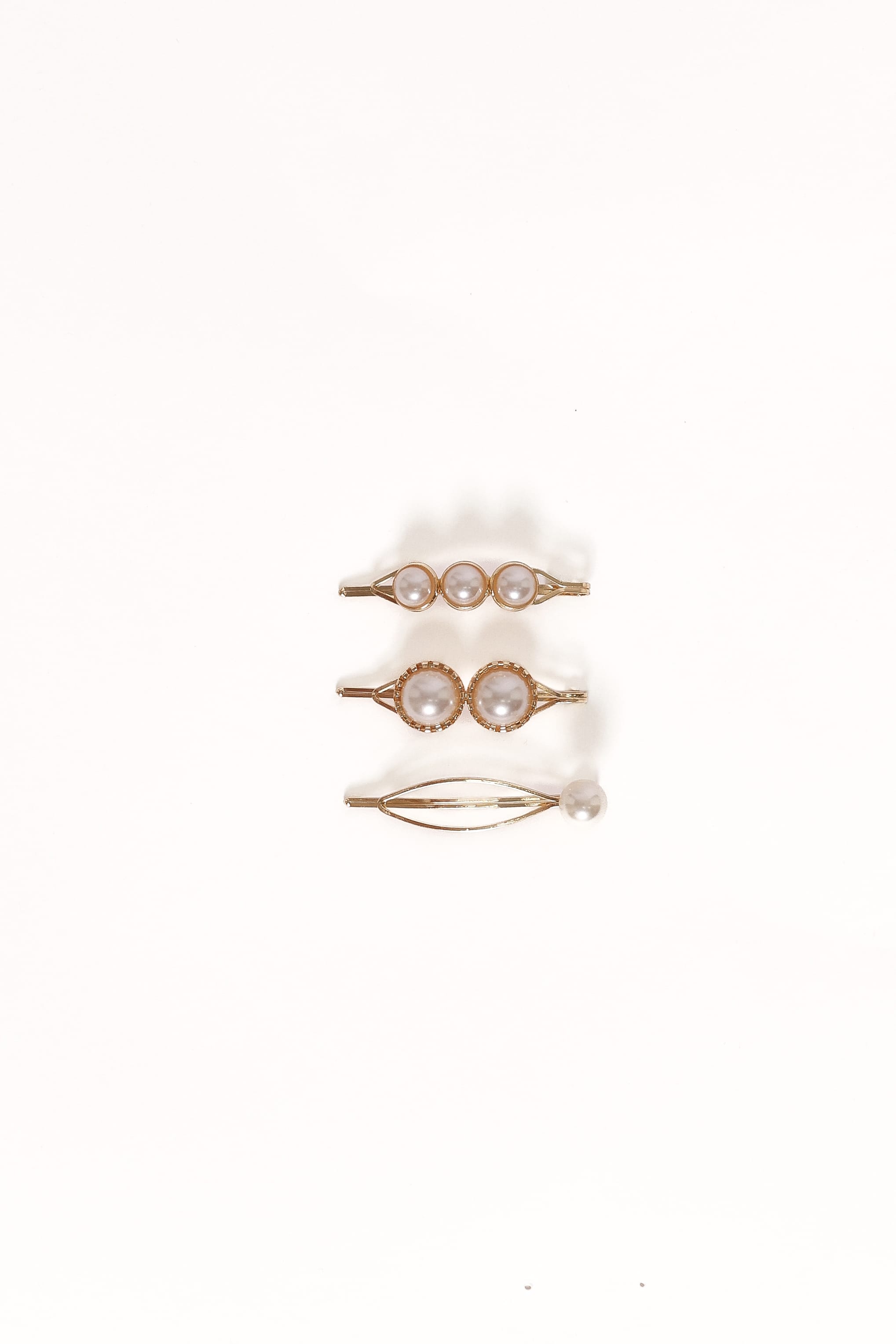 ACCESSORIES Henrietta Hair Clip Set - Gold/Pearl