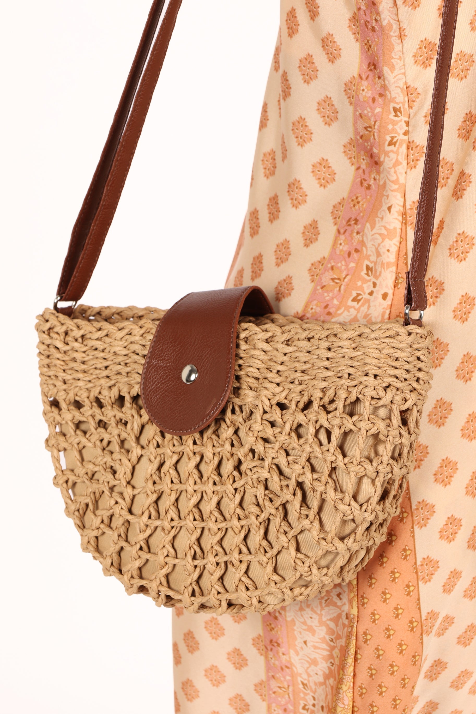 ACCESSORIES @Isle Straw Crossbody Bag - Natural