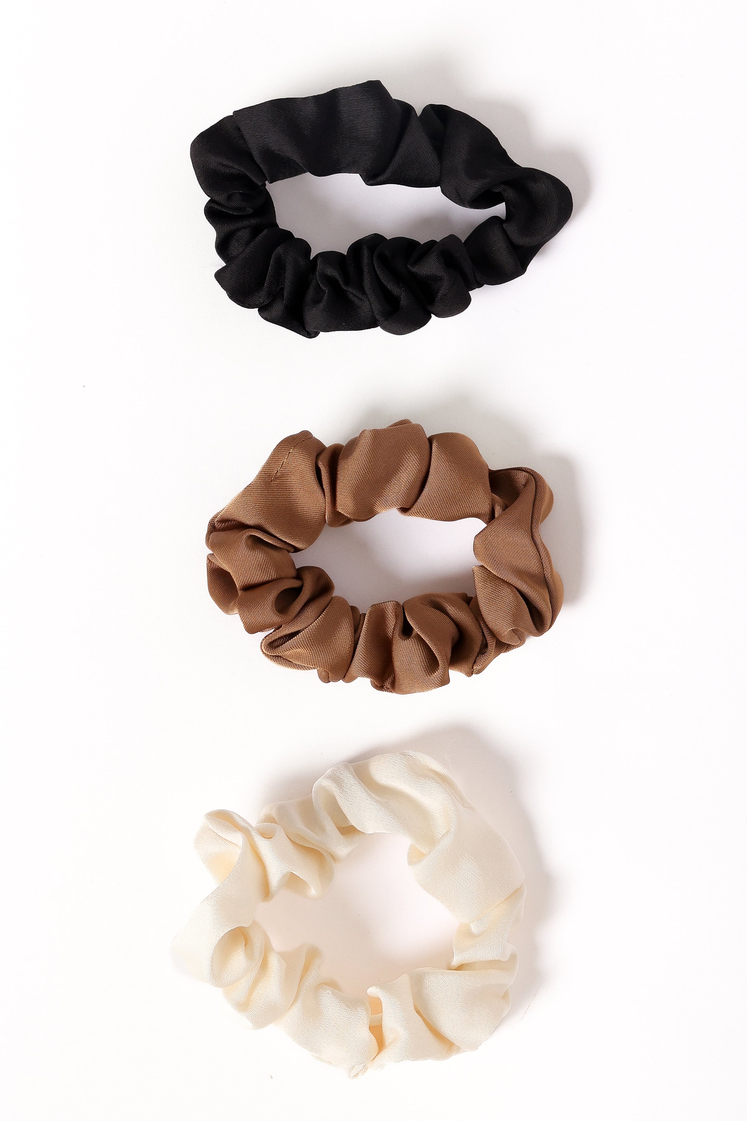 ACCESSORIES Karina Hair Ties - Cream/Brown/Black