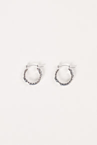 ACCESSORIES @Kennedy Hoop Earrings - Silver