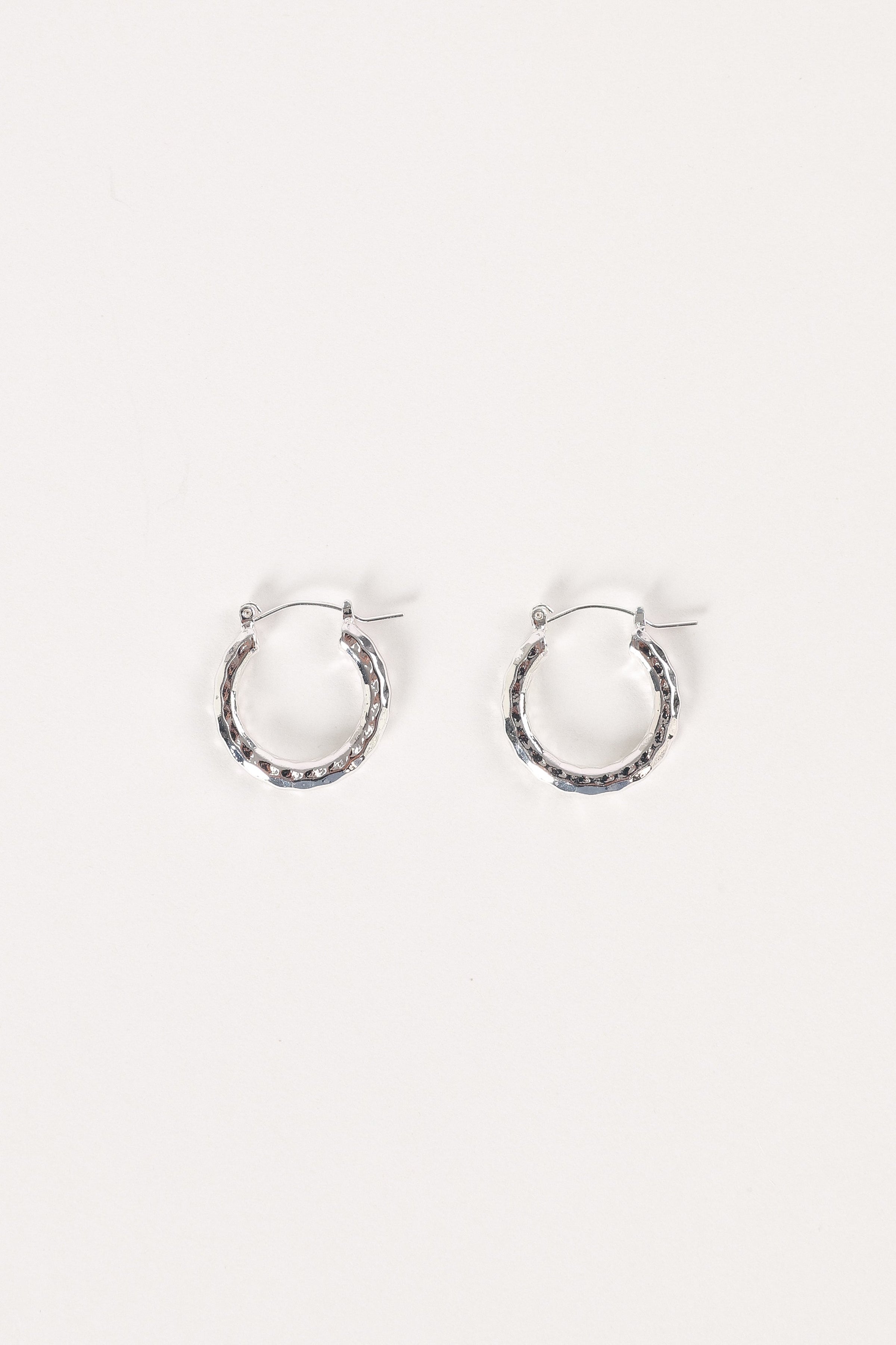 ACCESSORIES @Kennedy Hoop Earrings - Silver