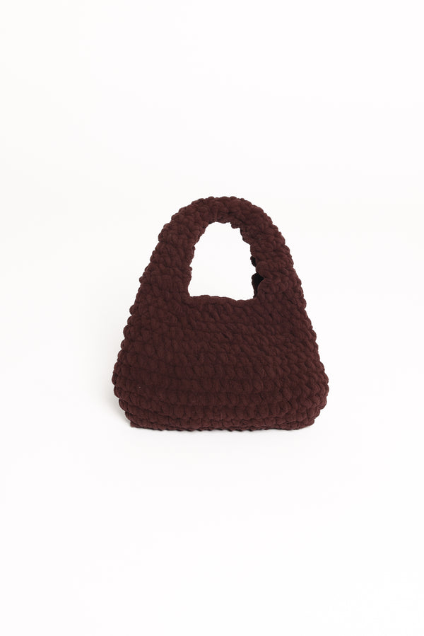 ACCESSORIES Lani Knitted Handbag - Chocolate