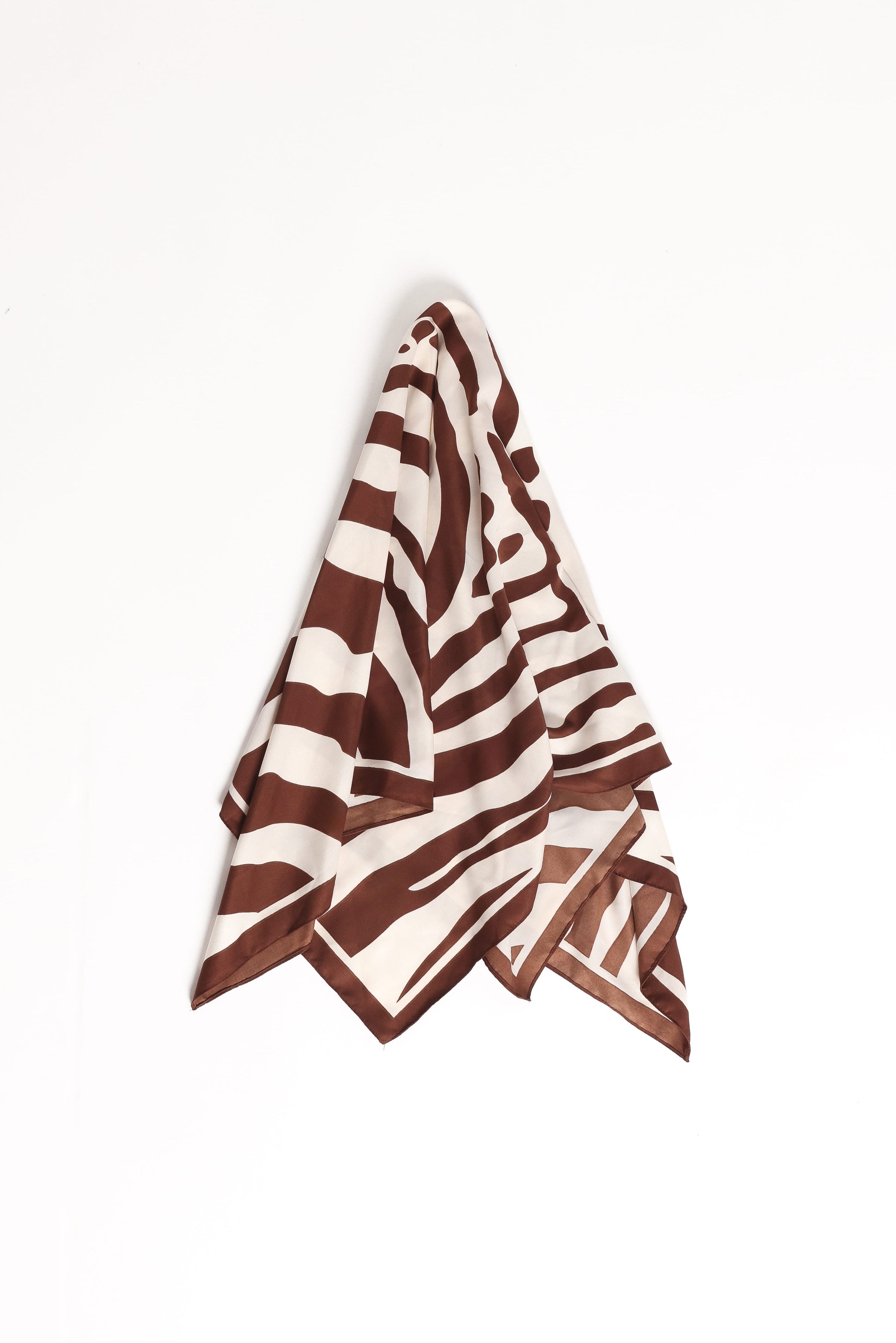 ACCESSORIES Lara Hair Scarf - Chocolate/White