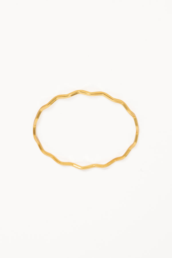 ACCESSORIES Layla Wave Bangle - Gold
