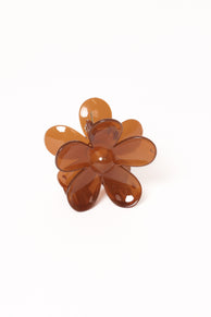 ACCESSORIES Leona Flower Clip - Brown