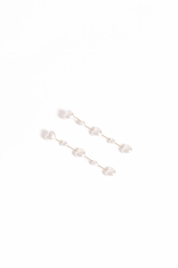 ACCESSORIES Lilianna Heart Earrings - Pearl