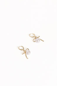 ACCESSORIES Louisa Bow Earrings - Gold/Pearl