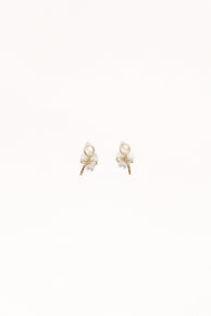 ACCESSORIES Louisa Bow Earrings - Gold/Pearl