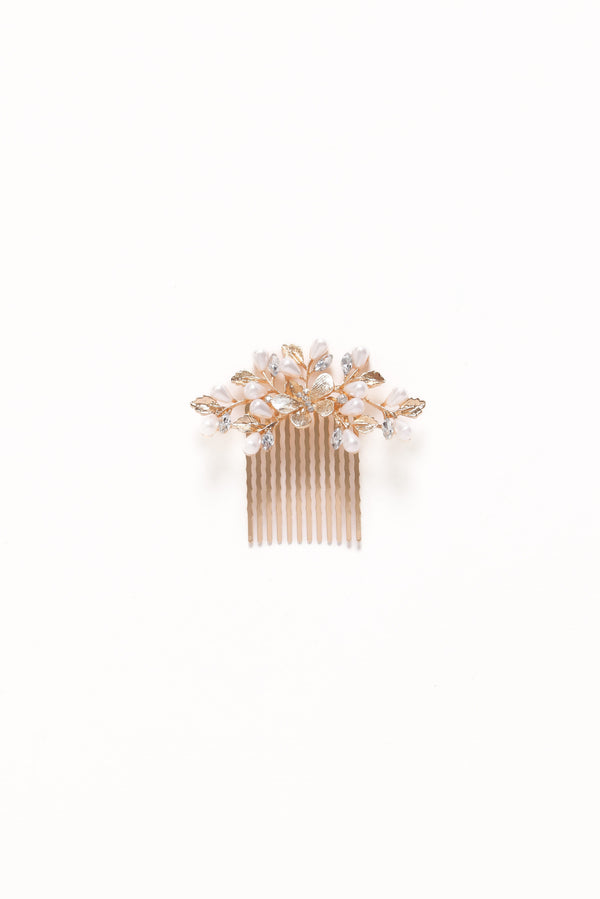ACCESSORIES Madelaine Hair Comb - Gold/Pearl