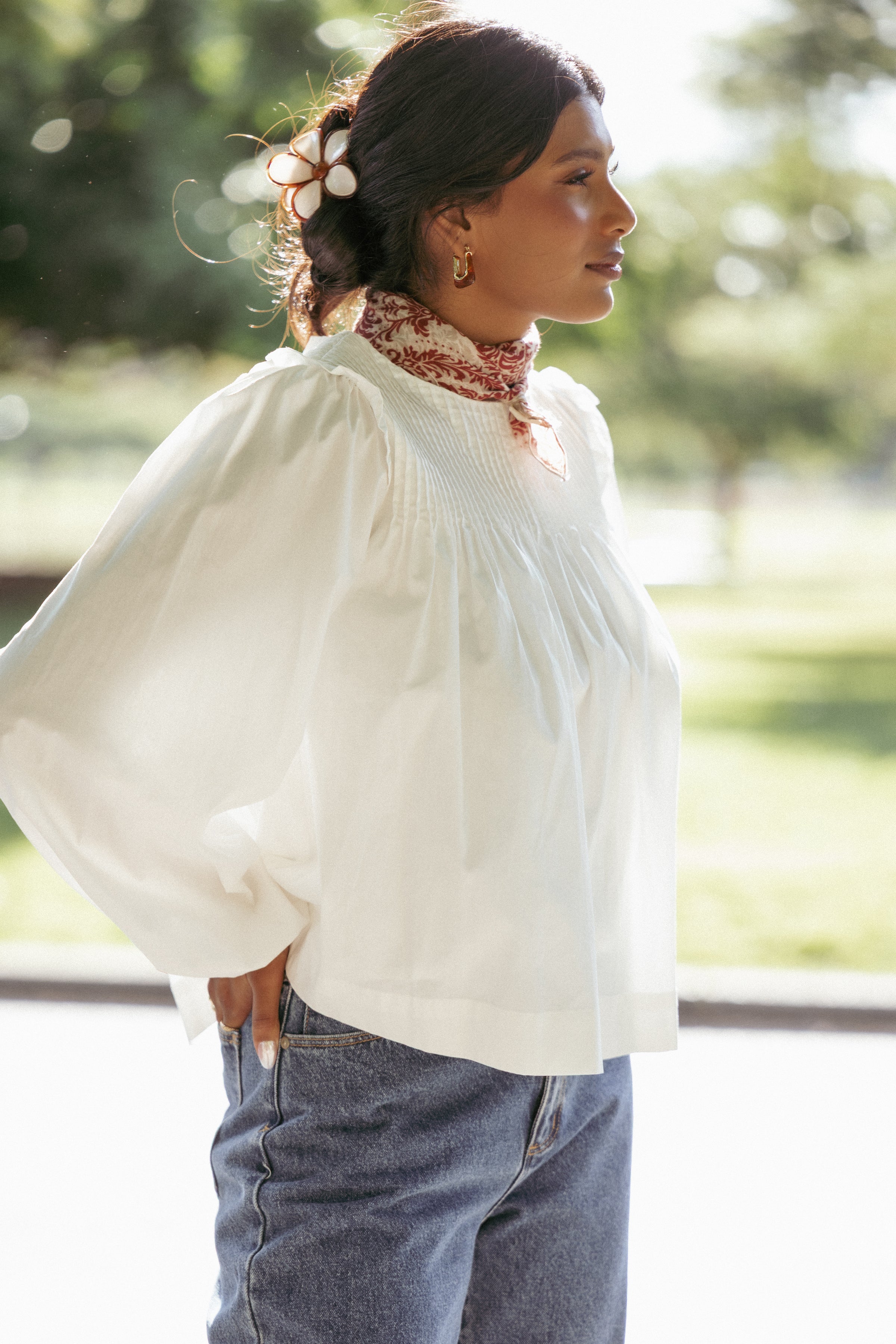 ACCESSORIES Melanie Scarf - Red Floral