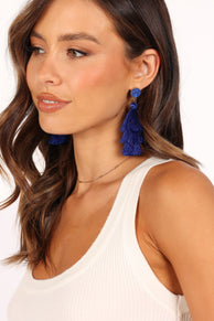 ACCESSORIES @Mikki Tassel Earring - Blue