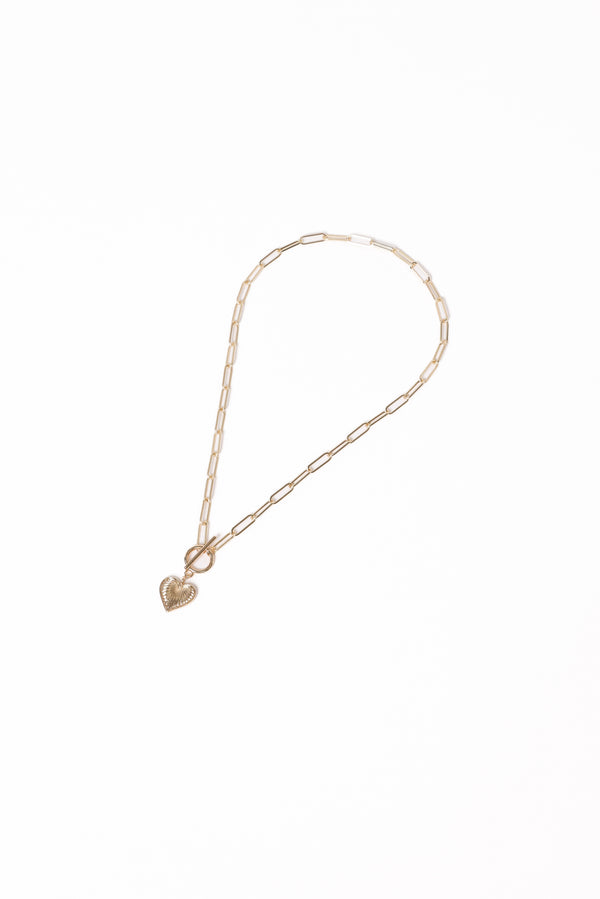ACCESSORIES Morgan Heart Necklace - Gold