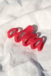 ACCESSORIES @Natalia Squiggle Hair Clip - Hot Pink