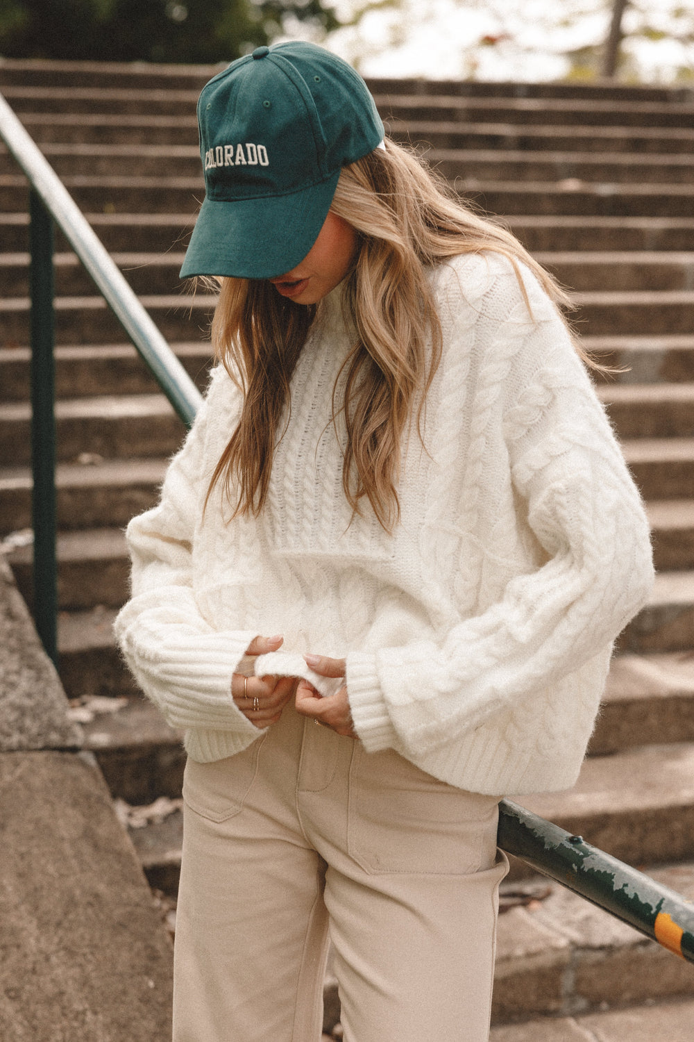 Forest green store baseball cap