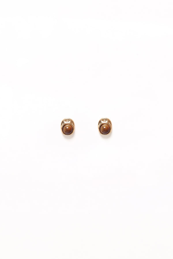 ACCESSORIES Nova Earrings - Brown/Gold