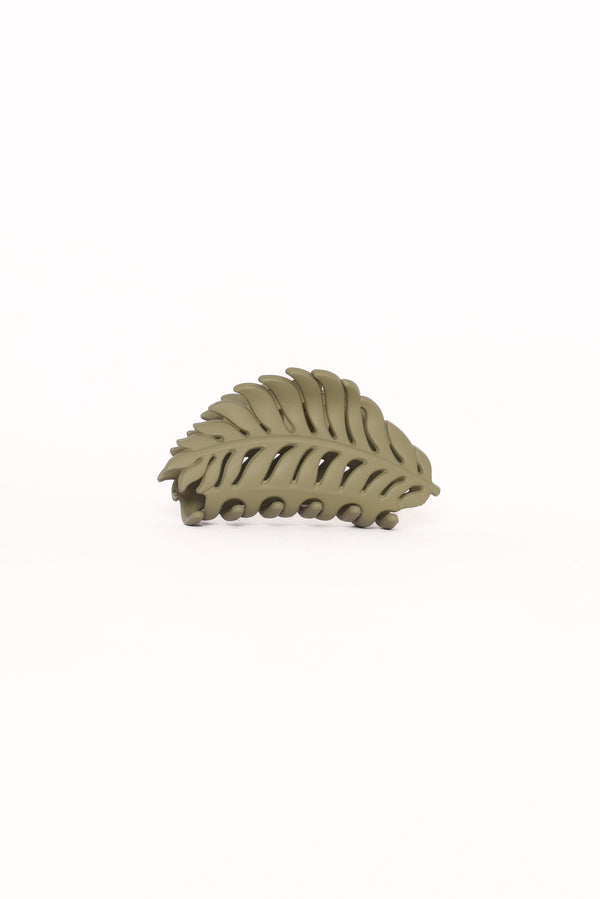 ACCESSORIES Palm Hair Clip - Green