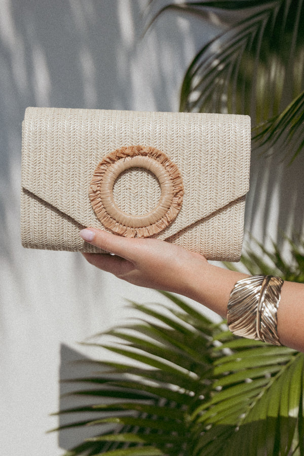 ACCESSORIES Panama Clutch - Sand