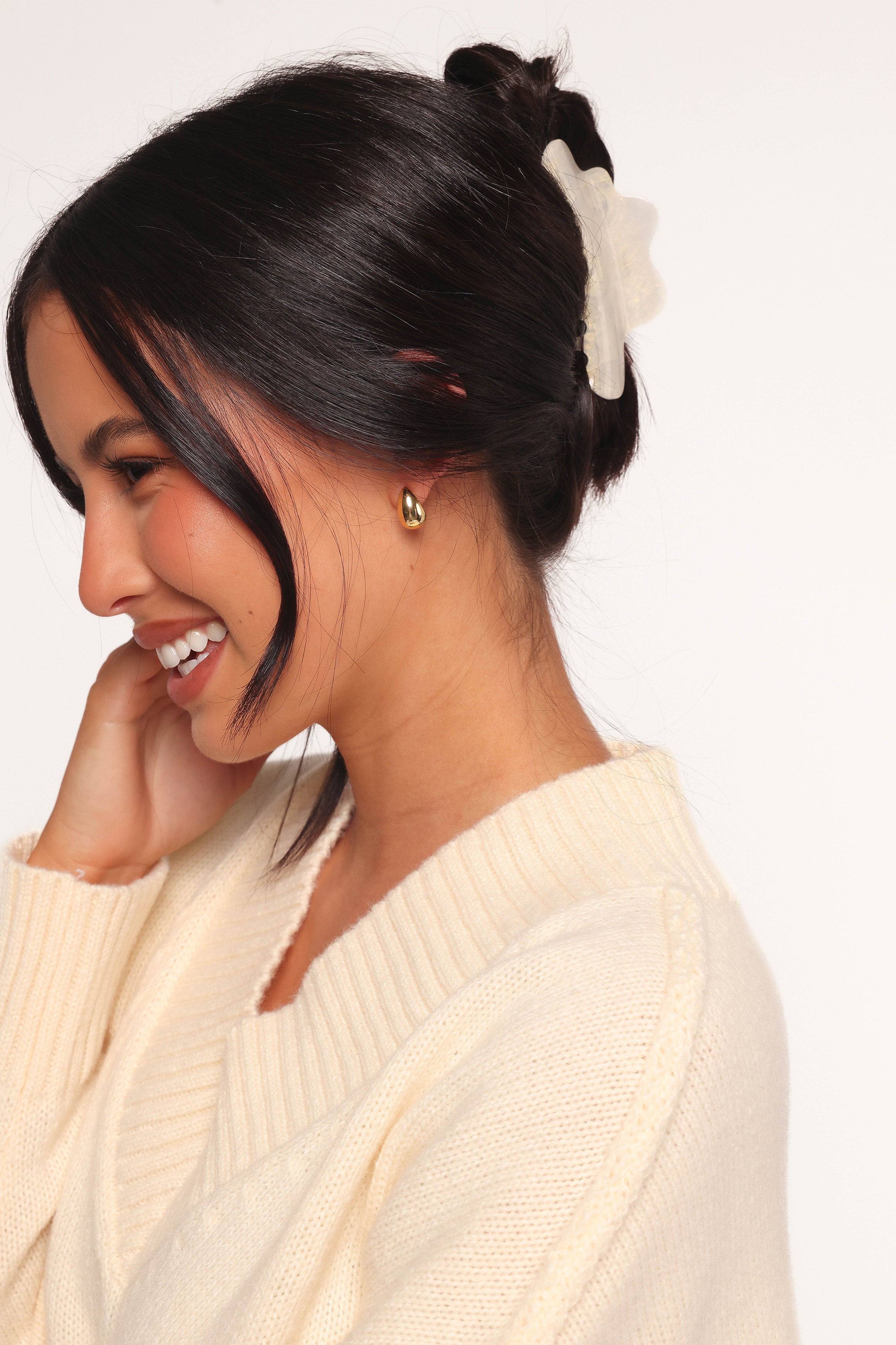 ACCESSORIES Peta Hair Clip - Pearl