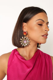 ACCESSORIES @Rani Statement Earrings - Gold Multi