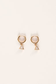 ACCESSORIES @Regina Triangle Drop Earrings - Gold