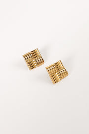 ACCESSORIES @Rickie Statement Earrings - Gold