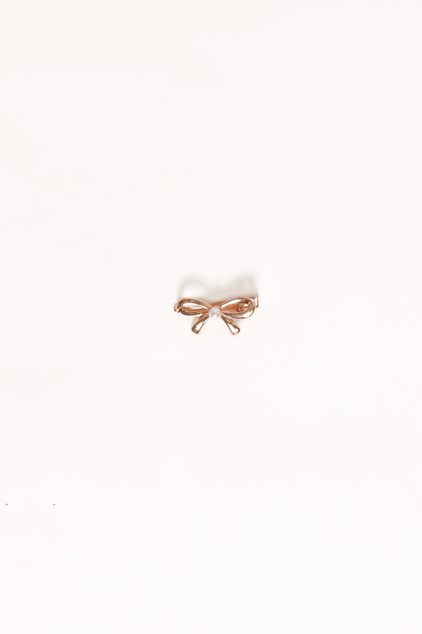 ACCESSORIES Scout Bow Hair Clip - Gold/Pearl
