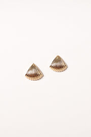 ACCESSORIES @Shell Shaped Earrings - Gold