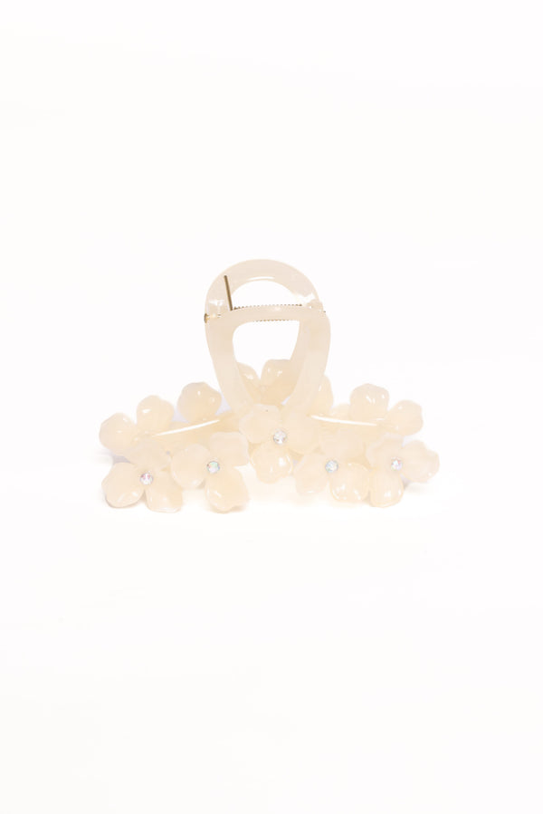 ACCESSORIES Shiloh Flower Hair Clip - Cream