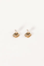 ACCESSORIES @Shiloh Pear Shell Earrings - Gold