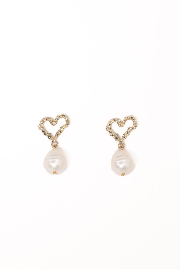 ACCESSORIES Solana Earrings - Gold Pearl