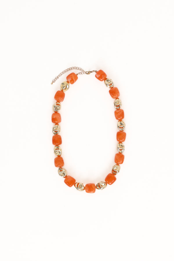 ACCESSORIES Solari Necklace - Gold/Orange