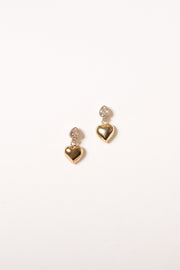 ACCESSORIES @Susan Heart Earrings - Gold